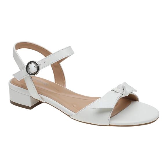 Easy Spirit Women's Ginova Round Toe Block Heel Dress Sandals White Size 8 W - Picture 1 of 4